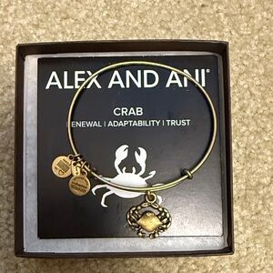 Alex and Ani Gold Crab Bangle